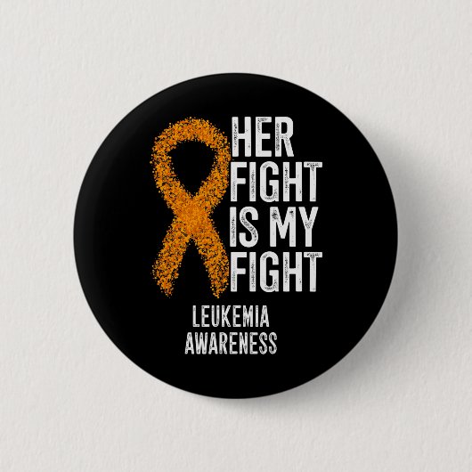 Leukemie Haar strijd is mijn strijd tegen leukemie Ronde Button 5,7 Cm (Voorkant)