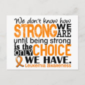 Leukemie hoe sterk we zijn briefkaart (Voorkant)