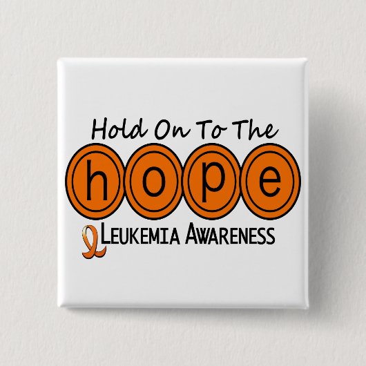 Leukemie HOPE 6 Vierkante Button 5,1 Cm (Voorkant)