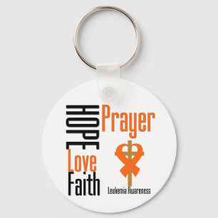 Leukemie Hope Love Faith Prayer Cross Sleutelhanger