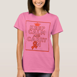 Leukemie Houd kalm en draag aan T-shirt
