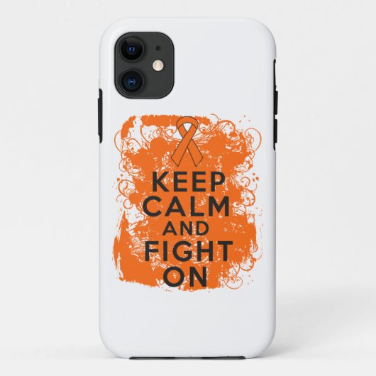 Leukemie Houd kalm en vecht Case-Mate iPhone Case (Achterkant)