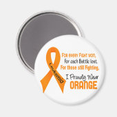 Leukemie I Draag trots Oranje Magneet (Voorkant / Achterkant)