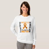 Leukemie I Prouze Draag Sinaasappel 2 T-shirt (Voorkant volledig)