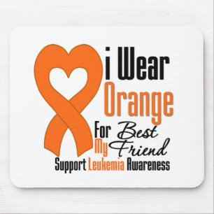 Leukemie Ik Draag Oranje lint voor mijn beste vrie Muismat