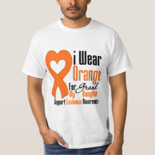 Leukemie Ik Draag Oranje lint voor mijn kleindocht T-shirt