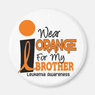 Leukemie Ik DRAAG ORANJE VOOR MIJN BROEDER 9 Magneet