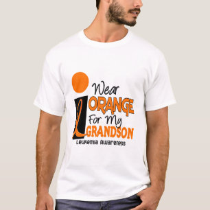 Leukemie Ik DRAAG ORANJE VOOR MIJN GRANDSON 9 T-shirt