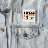 Leukemie Ik Draag Oranje voor mijn moeder Vierkante Button 5,1 Cm (In situ)