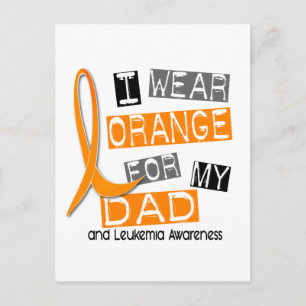 Leukemie Ik Draag Oranje voor mijn vader 37 Briefkaart