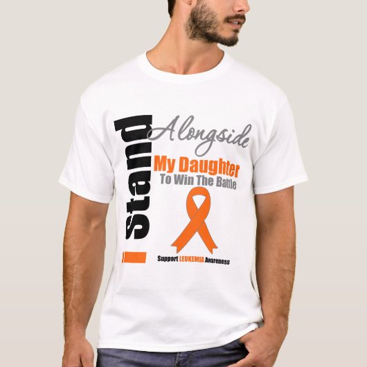 Leukemie Ik sta naast mijn dochter T-shirt (Voorkant)