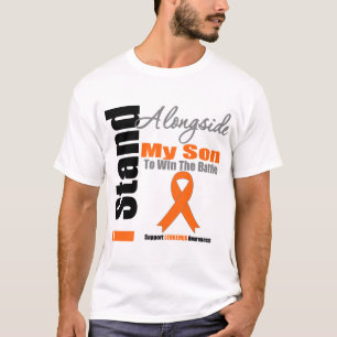 Leukemie Ik sta naast mijn zoon T-shirt