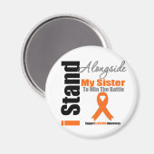 Leukemie Ik sta naast mijn zuster Magneet (Voorkant / Achterkant)