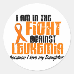 LEUKEMIE in de strijd voor mijn dochter 1 Ronde Sticker
