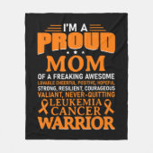 Leukemie Kanker Bewustheid Overleving Oranje Fleece Deken (Voorkant)