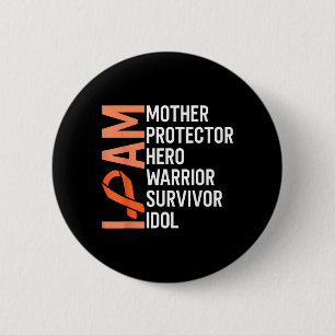 Leukemie Kanker Bewustzijn Moeder Held Warrior Ronde Button 5,7 Cm