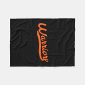 Leukemie kanker bewustzijn warrior oranje lint fleece deken (Voorkant (Horizontaal))