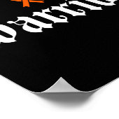 Leukemie kanker bewustzijn warrior oranje lint poster (Hoek)