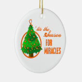 Leukemie Kanker Kerst Mirakels Keramisch Ornament (Rechts)