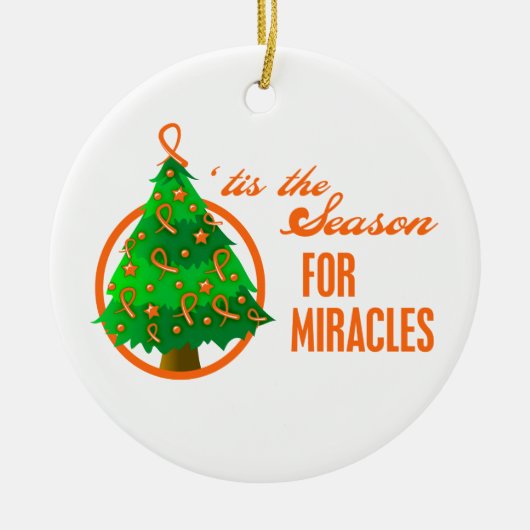 Leukemie Kanker Kerst Mirakels Keramisch Ornament (Voorkant)