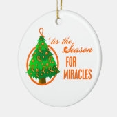 Leukemie Kanker Kerst Mirakels Keramisch Ornament (Links)
