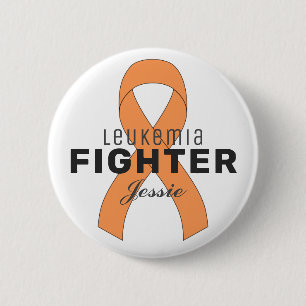 Leukemie kanker Lint Witte Button