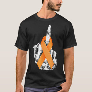 Leukemie Kanker Middelvinger Leukemie Bewustzijn T-shirt