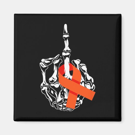 Leukemie Kanker Middelvinger Leukemie Kanker Award Magneet (Voorkant)