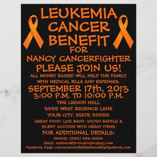 Leukemie-kankerbestrijdingspakket Flyer (Voorkant)