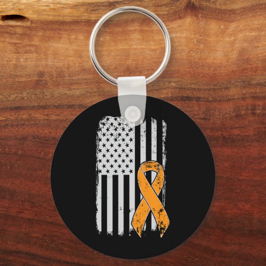 Leukemie kankerbewustzijn -  Amerikaanse FL Sleutelhanger (Voorkant)