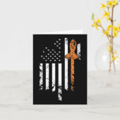 Leukemie Kankerbewustzijn Amerikaanse vlag Kaart (Gele Bloem)