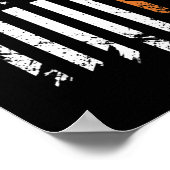 Leukemie Kankerbewustzijn  Amerikaanse vlag Poster (Hoek)