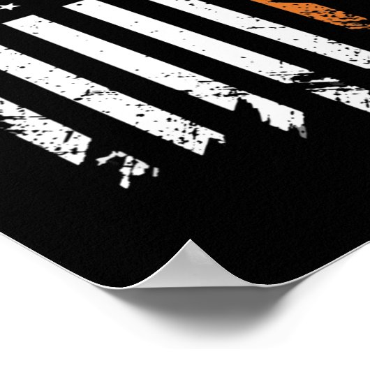 Leukemie Kankerbewustzijn  Amerikaanse vlag Poster (Hoek)