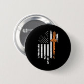 Leukemie Kankerbewustzijn Amerikaanse vlag Ronde Button 5,7 Cm (Voorkant /achterkant)