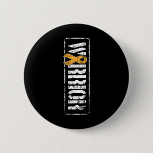 Leukemie kankerbewustzijn - Militaire krijger Ribb Ronde Button 5,7 Cm
