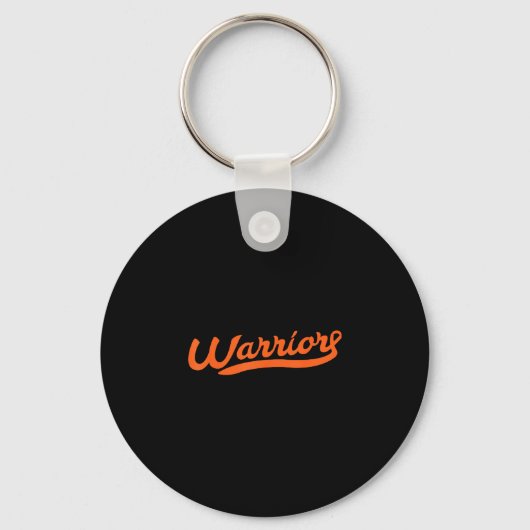 Leukemie kankerbewustzijn warrior oranje lint sleutelhanger (Voorkant)