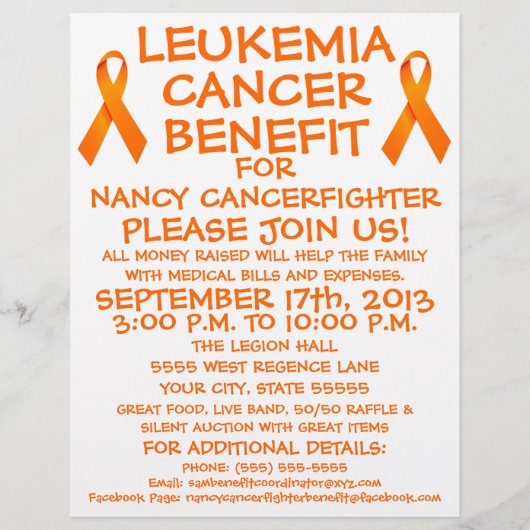 Leukemie-kankerpatiëntenbrochure Flyer (Voorkant)