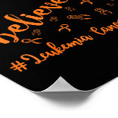 Leukemie Kankerstrijder Dragonfly Geloof Hoop Poster (Hoek)
