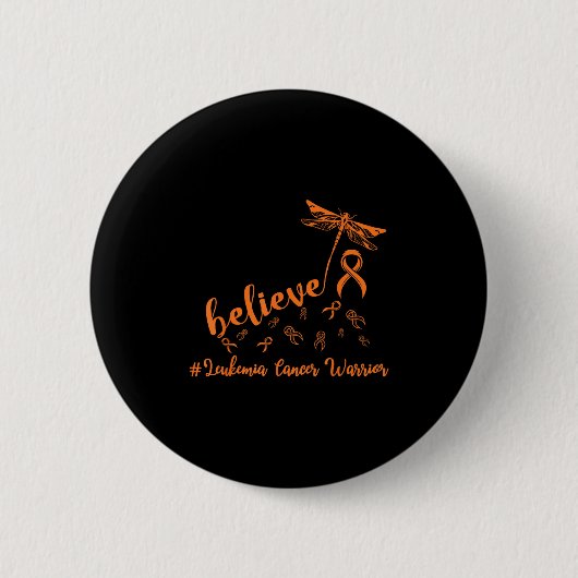 Leukemie Kankerstrijder Dragonfly Geloof Hoop Ronde Button 5,7 Cm (Voorkant)