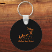 Leukemie Kankerstrijder Dragonfly Geloof Hoop Sleutelhanger (Voorkant)