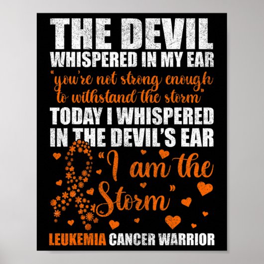 Leukemie kankerstrijder poster (Voorkant)