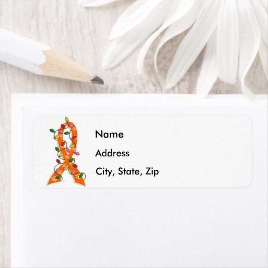 Leukemie kerstlampje etiket (Insitu)