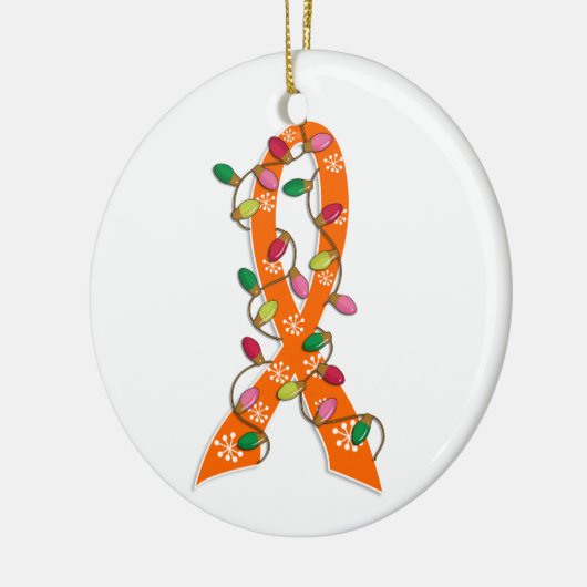 Leukemie kerstlampje keramisch ornament (Links)