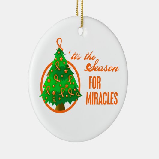 Leukemie Kerstmengeling met kanker Keramisch Ornament (Rechts)