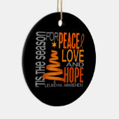 Leukemie Kerstmis 1 Ornament (Rechts)