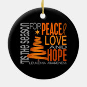 Leukemie Kerstmis 1 Ornament (Achterkant)