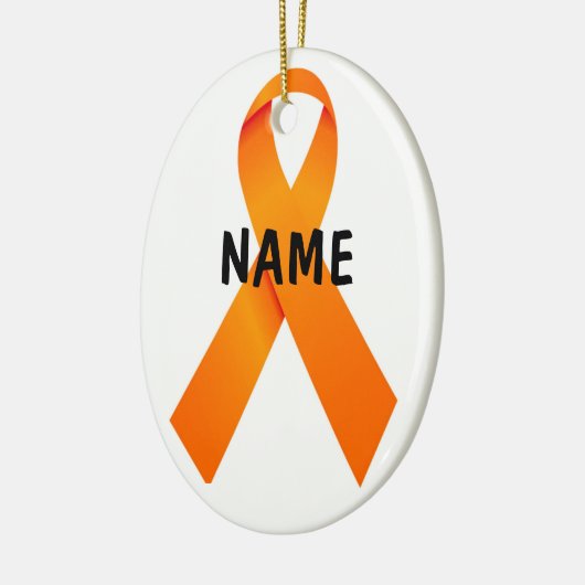 Leukemie kerstribbon boom keramisch ornament (Links)