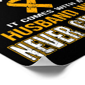 Leukemie komt met een man die nooit opgeeft poster (Hoek)