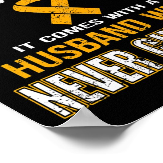 Leukemie komt met een man die nooit opgeeft poster (Hoek)