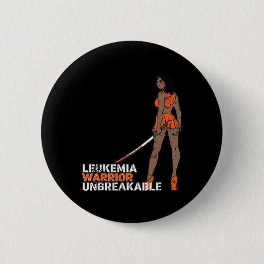 Leukemie Krijger Onbreekbaar Bloedkanker Bewustzij Ronde Button 5,7 Cm (Voorkant)